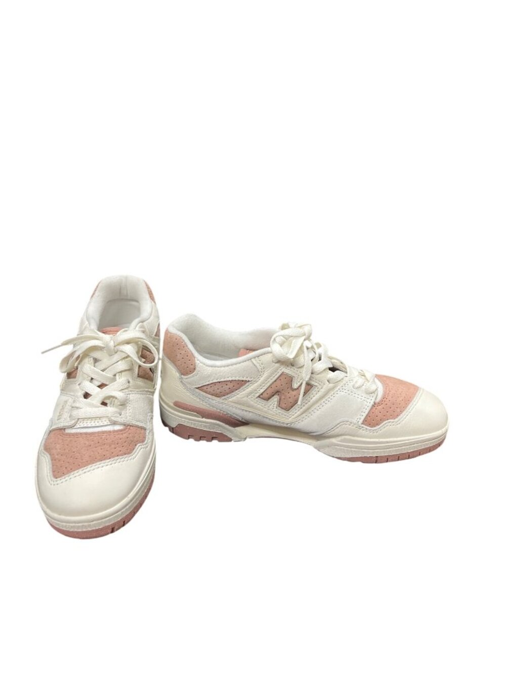New Balance 550 wms white pink leather suede retro low sneakers sz 8B SKU 10-449